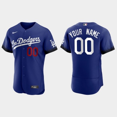 Los Angeles Dodgers Custom Nike Men's 2021 City Connect Authentic MLB Jersey Royal